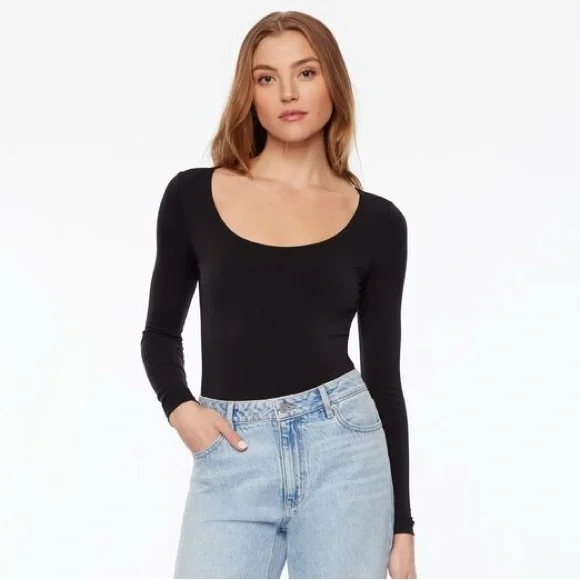 Dynamite Long Sleeve Scoop Neck Bodysuit - Picture 4 of 10